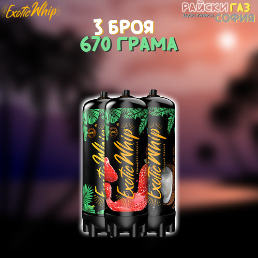 Райски Газ Exotic Whip 670G - 3 броя